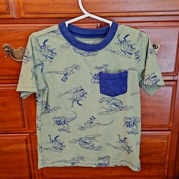 Green Blue Dinosaur Tee Shirt - Picture 1 of 6